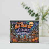 Prettig Halloween van Alaska Kids Briefkaart (Staand voorkant)