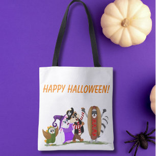 Prettig Halloween van bosdieren Tote Bag