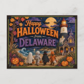 Prettig Halloween van Delaware Kinderen Briefkaart (Voorkant)