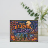 Prettig Halloween van Illinois Kids Briefkaart (Staand voorkant)