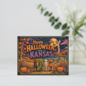 Prettig Halloween van Kansas Kids Briefkaart (Staand voorkant)