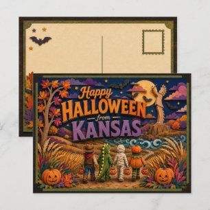 Prettig Halloween van Kansas Kids Briefkaart