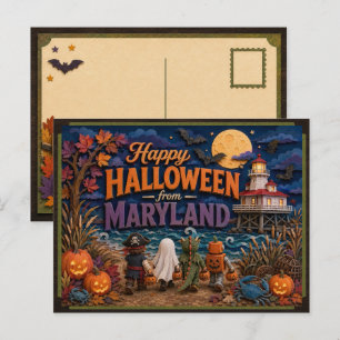 Prettig Halloween van Maryland Kids Briefkaart