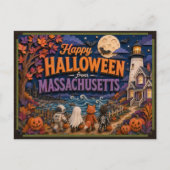 Prettig Halloween van Massachusetts Kids Briefkaart (Voorkant)