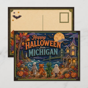 Prettig Halloween van Michigan Kids Briefkaart