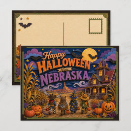 Prettig Halloween van Nebraska Kids Briefkaart