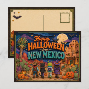 Prettig Halloween van New Mexico Kids Briefkaart