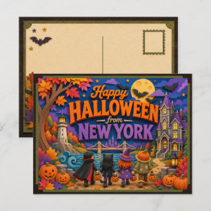 Prettig Halloween van New York Kids Briefkaart