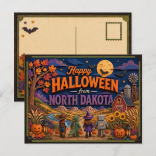 Prettig Halloween van North Dakota Kids Briefkaart