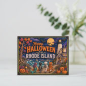 Prettig Halloween van Rhode Island Kinderen Briefkaart (Staand voorkant)