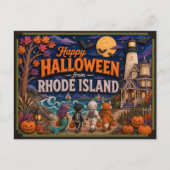 Prettig Halloween van Rhode Island Kinderen Briefkaart (Voorkant)