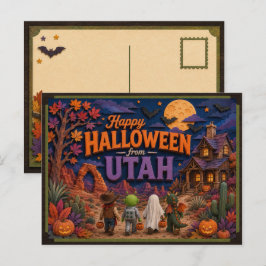 Prettig Halloween van Utah Kids Briefkaart