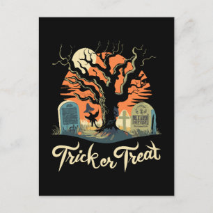 Prettig Halloween van uw grappige kerkhof! Briefkaart