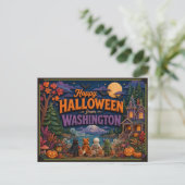 Prettig Halloween van Washington Kids Briefkaart (Staand voorkant)