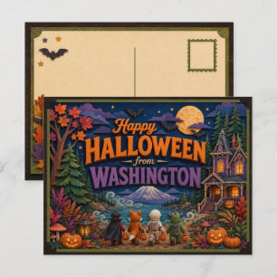 Prettig Halloween van Washington Kids Briefkaart