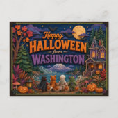 Prettig Halloween van Washington Kids Briefkaart (Voorkant)