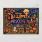 Prettig Halloween van Wisconsin Kinderen Briefkaart (Voorkant)