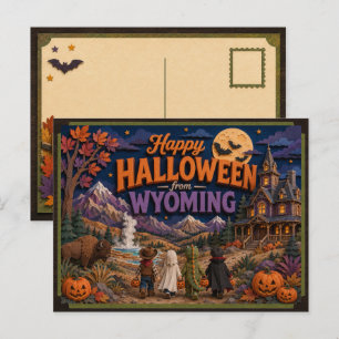 Prettig Halloween van Wyoming Kids Briefkaart