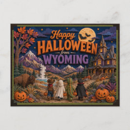 Prettig Halloween van Wyoming Kids Briefkaart