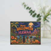 Prettig Halloween vanuit Hawaï Kinderen Briefkaart (Staand voorkant)