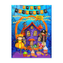 Prettig Halloween Verkleedfeest Kinderfeest Vierin