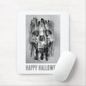 Prettig Halloween. Verontrustende schedel Muismat (Met muis)