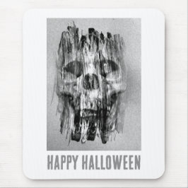 Prettig Halloween. Verontrustende schedel Muismat
