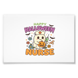 Prettig Halloween-verpleegster shirt Schattig gri Foto Afdruk