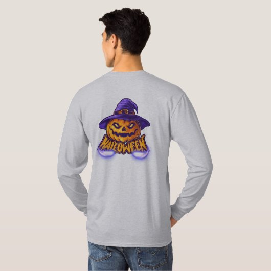 Prettig Halloween Verschrikkelijke Jack T-shirt (Achterkant volledig)