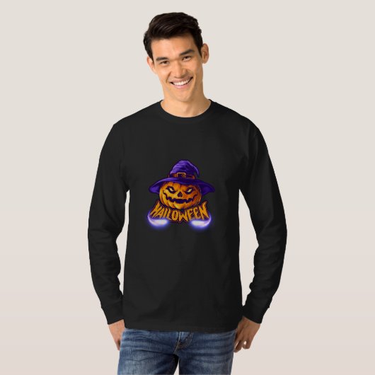Prettig Halloween Verschrikkelijke Jack T-shirt (Voorkant volledig)