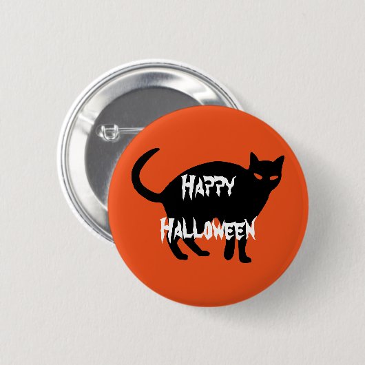 Prettig Halloween Verschrikkelijke Kat Ronde Button 5,7 Cm (Voorkant /achterkant)