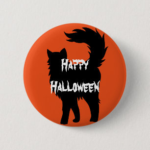 Prettig Halloween Verschrikkelijke Kat Ronde Button 5,7 Cm
