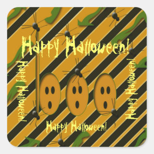Prettig Halloween! Vierkante Sticker