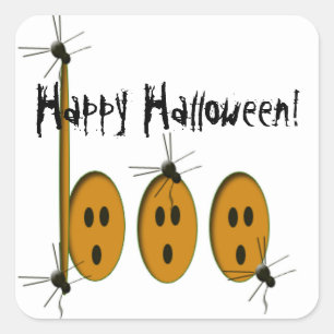Prettig Halloween Vierkante Sticker