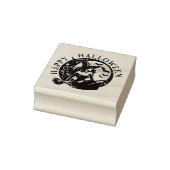 Prettig Halloween Vintage Heks Retro Rubberstempel (Stempel)