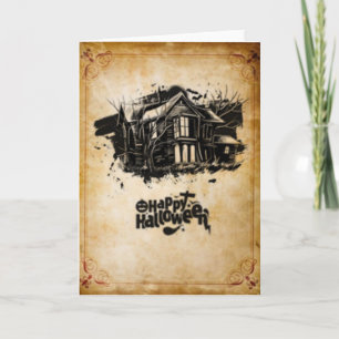 Prettig Halloween vintage Kaart