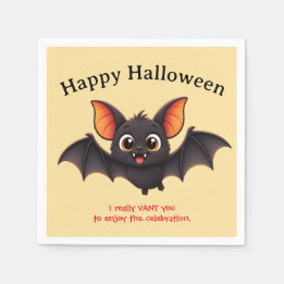 Prettig Halloween Vleermuis Aangepast Servet