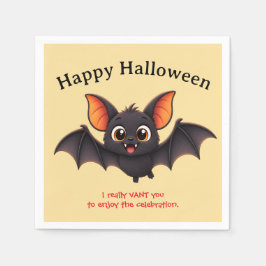 Prettig Halloween Vleermuis Aangepast Servet