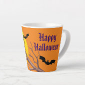 Prettig Halloween Vleermuizen En De Maan Latte Mok (Rechterhoek)