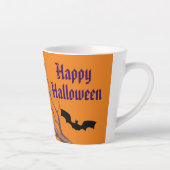 Prettig Halloween Vleermuizen En De Maan Latte Mok (Rechts)