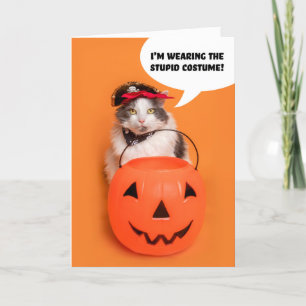 Prettig Halloween voor iedere gestoorde kat in een Feestdagen Kaart