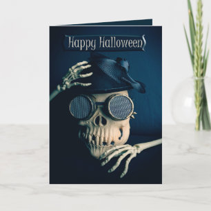 Prettig Halloween voor iedereen Griezelige Steampu Feestdagen Kaart