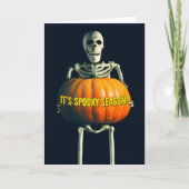 Prettig Halloween voor iedereen Griezelseizoen Ske Feestdagen Kaart (Voorkant)