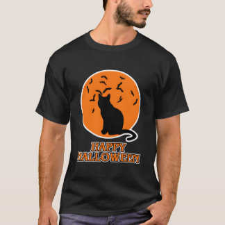 Prettig Halloween voor kat Zwarte kat Halloween T-shirt
