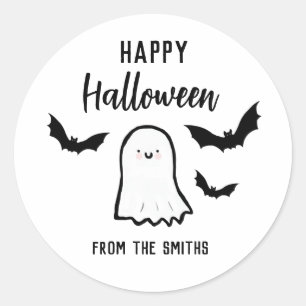Prettig Halloween Vriendelijke Geest Ronde Sticker