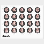 Prettig Halloween Westerse Roze Geest & Oogst Ronde Sticker (Vel)
