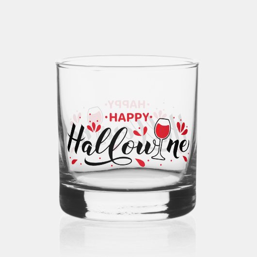Prettig Halloween Whisky Glas (Achterkant)
