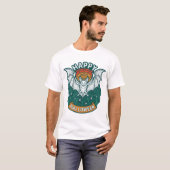 Prettig Halloween Witte Vleermuis Spin Web Spinnen T-shirt (Voorkant volledig)