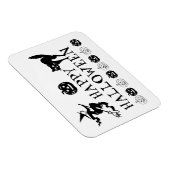 Prettig Halloween zwart wit spooky Magneet (Rechterzijde)