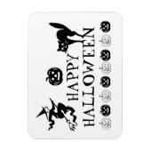 Prettig Halloween zwart wit spooky Magneet (Verticaal)